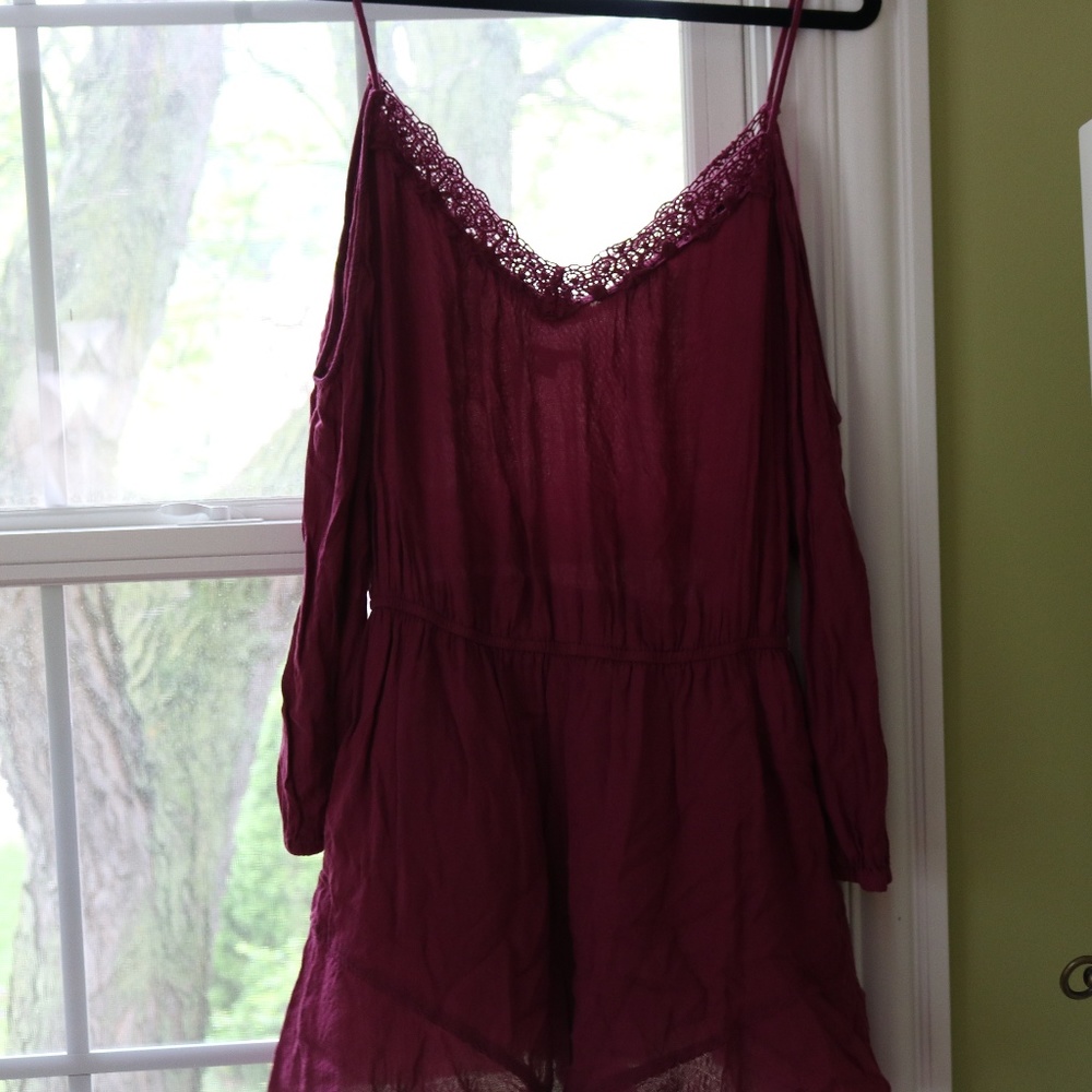 Urban Outfitters Maroon Romper